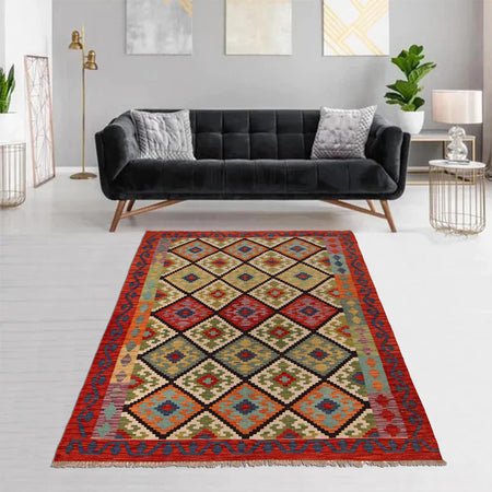 Handmade Vegetable Kelim 5' 1 x 6' 10 (ft) - No. W34799