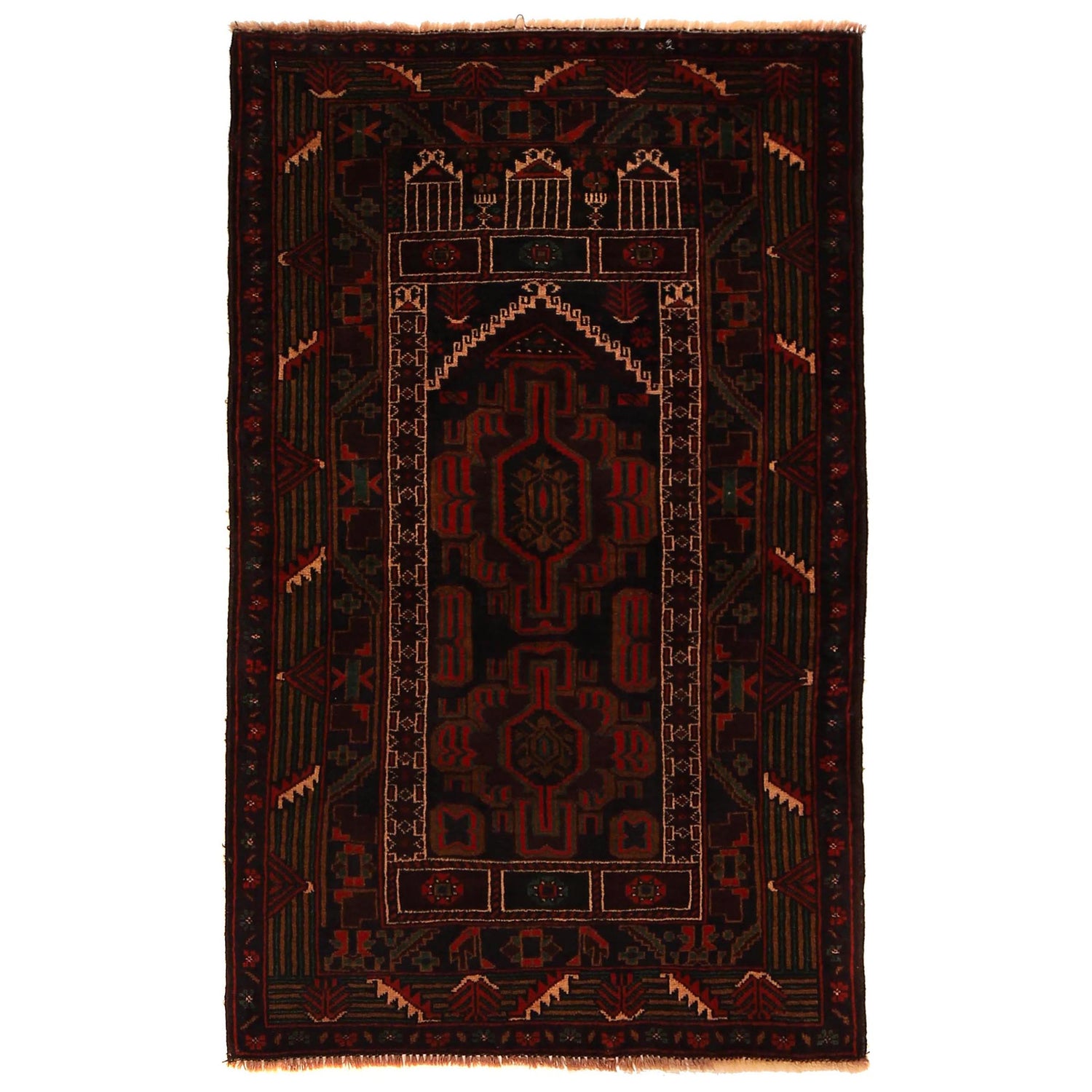 Handmade Prayer Rug 2' 10" x 4' 9" (ft) - No. W35802