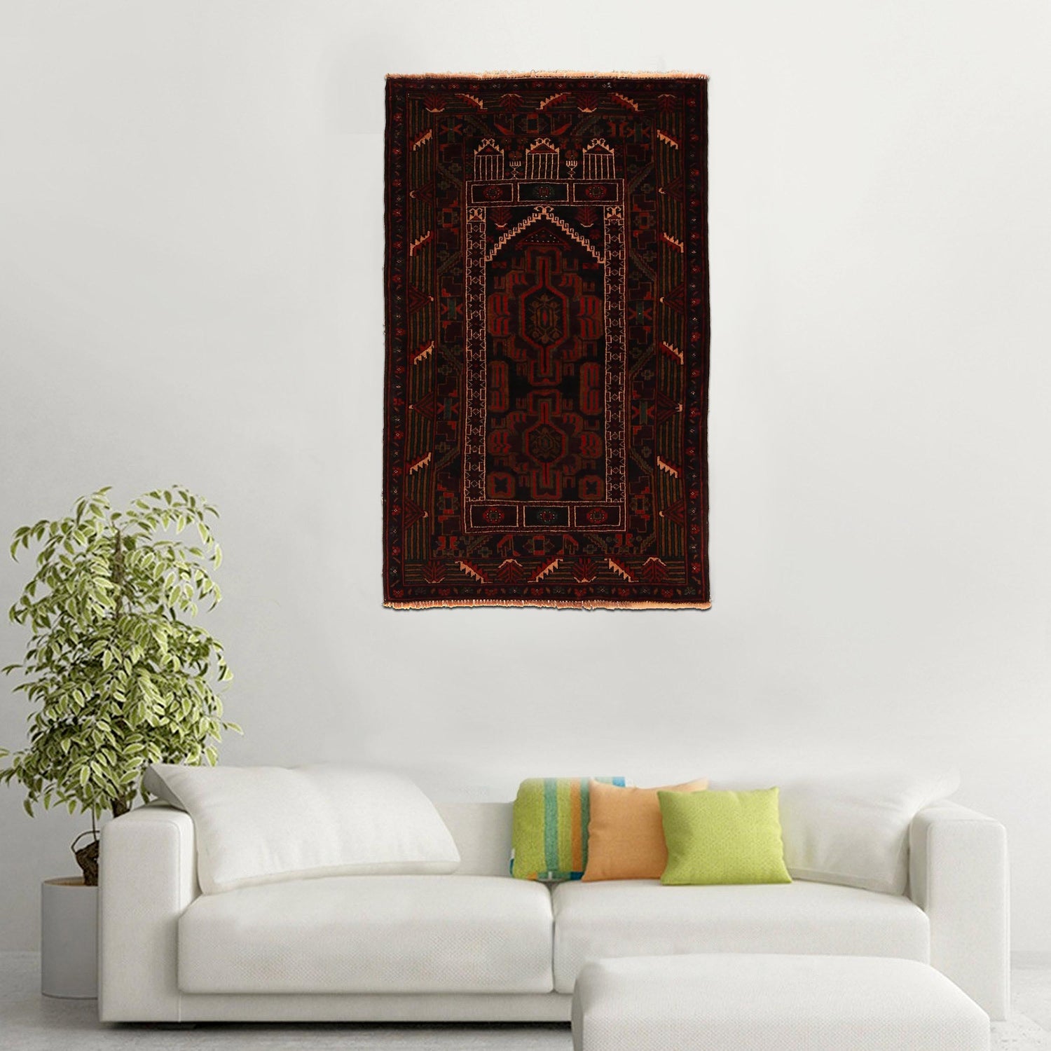 Handmade Prayer Rug 2' 10" x 4' 9" (ft) - No. W35802