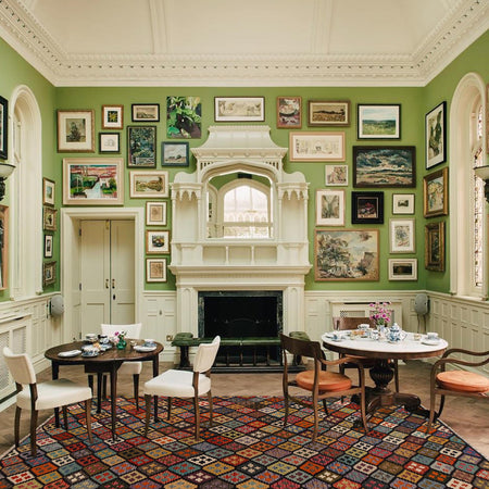 Handmade Vegetable Kilim 6' 8" x 9' 9" (ft) - No. W34806