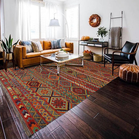 Handmade Vegetable Kilim 9' 9" x 12' 3" (ft) - No. W34813