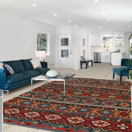 Handmade Vegetable Kelim 8' 2 x 11' 5 (ft) - No. W34822