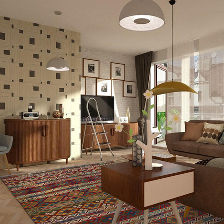 Handmade Vegetable Kilim 9' 7" x 12' 10" (ft) - No. W34823