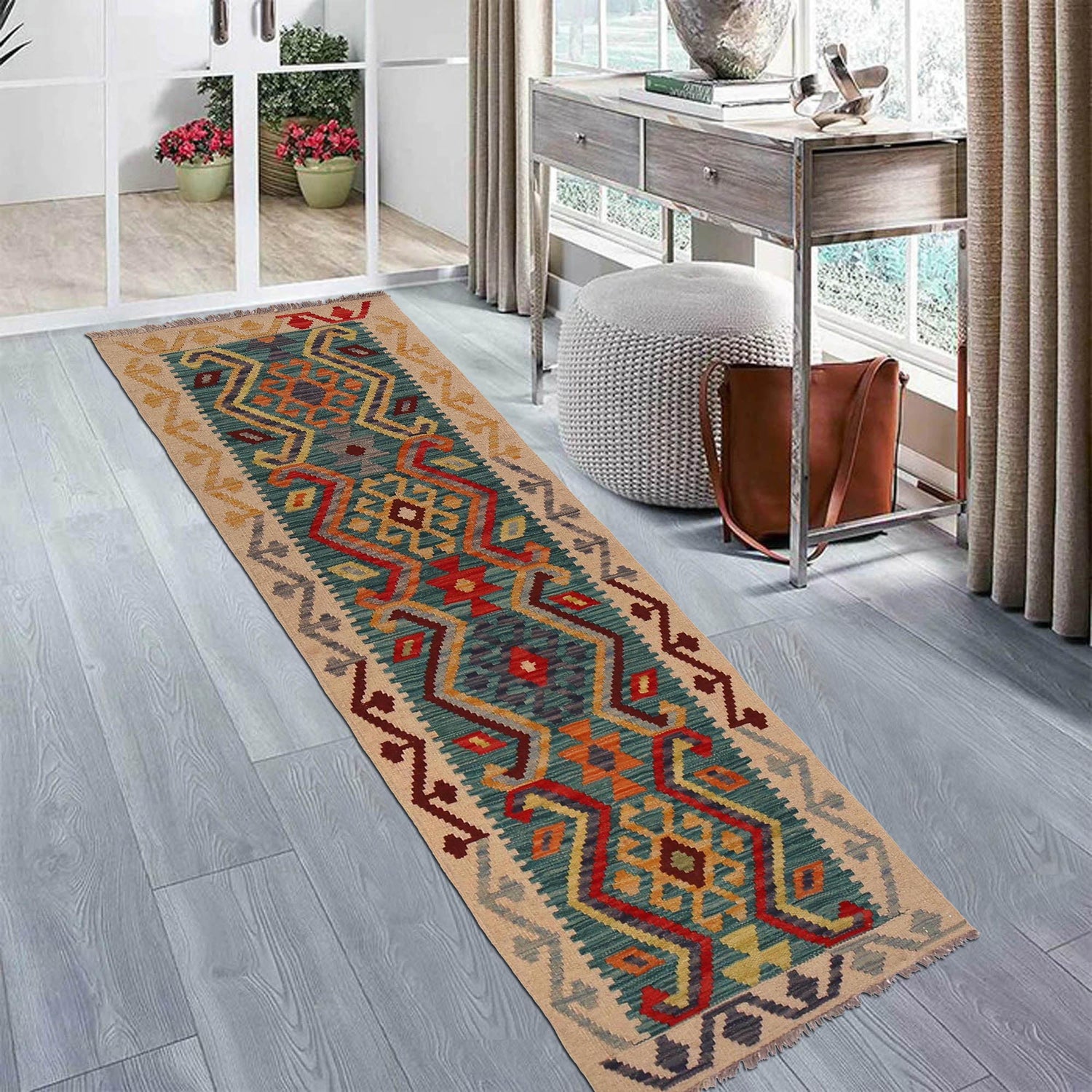Vegetable Kilim Runner 2' 0" x 6' 3" (ft)- No. W34845
