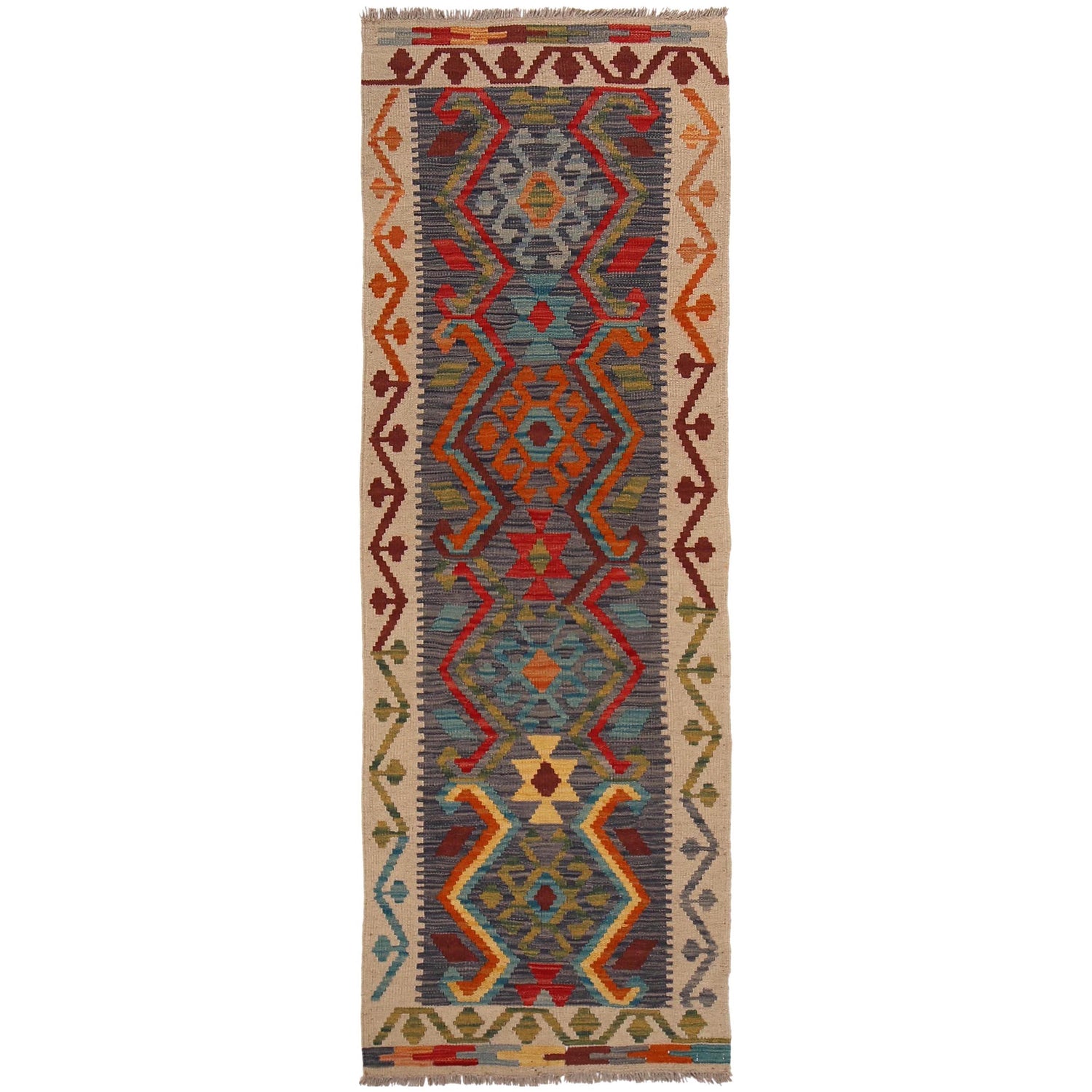 Vegetable Kilim Runner 2' 1" x 6' 5" (ft)- No. W34846