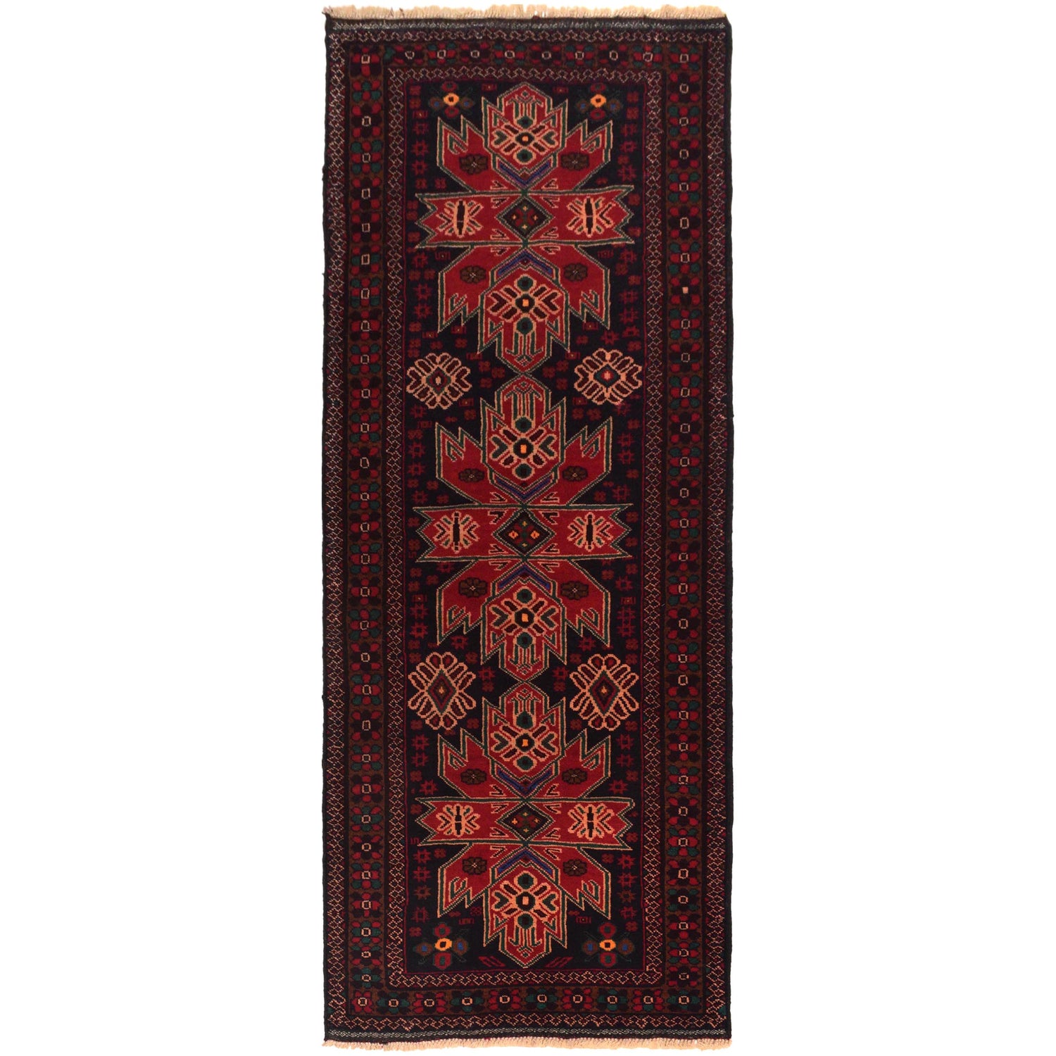Traditional Baloch Runner 2' 8" x 6' 8" (ft) - No. W35460