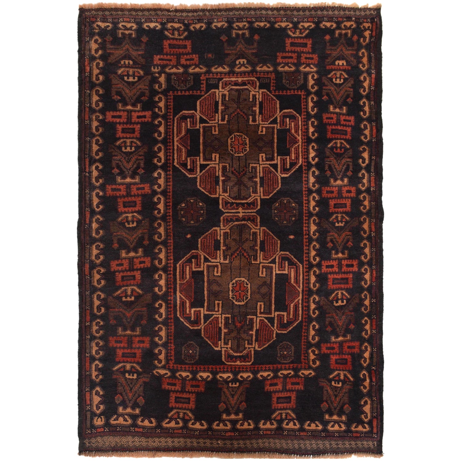 Baluch Small Size Rug 2' 10" x 4' 4" (ft) - No. W35518