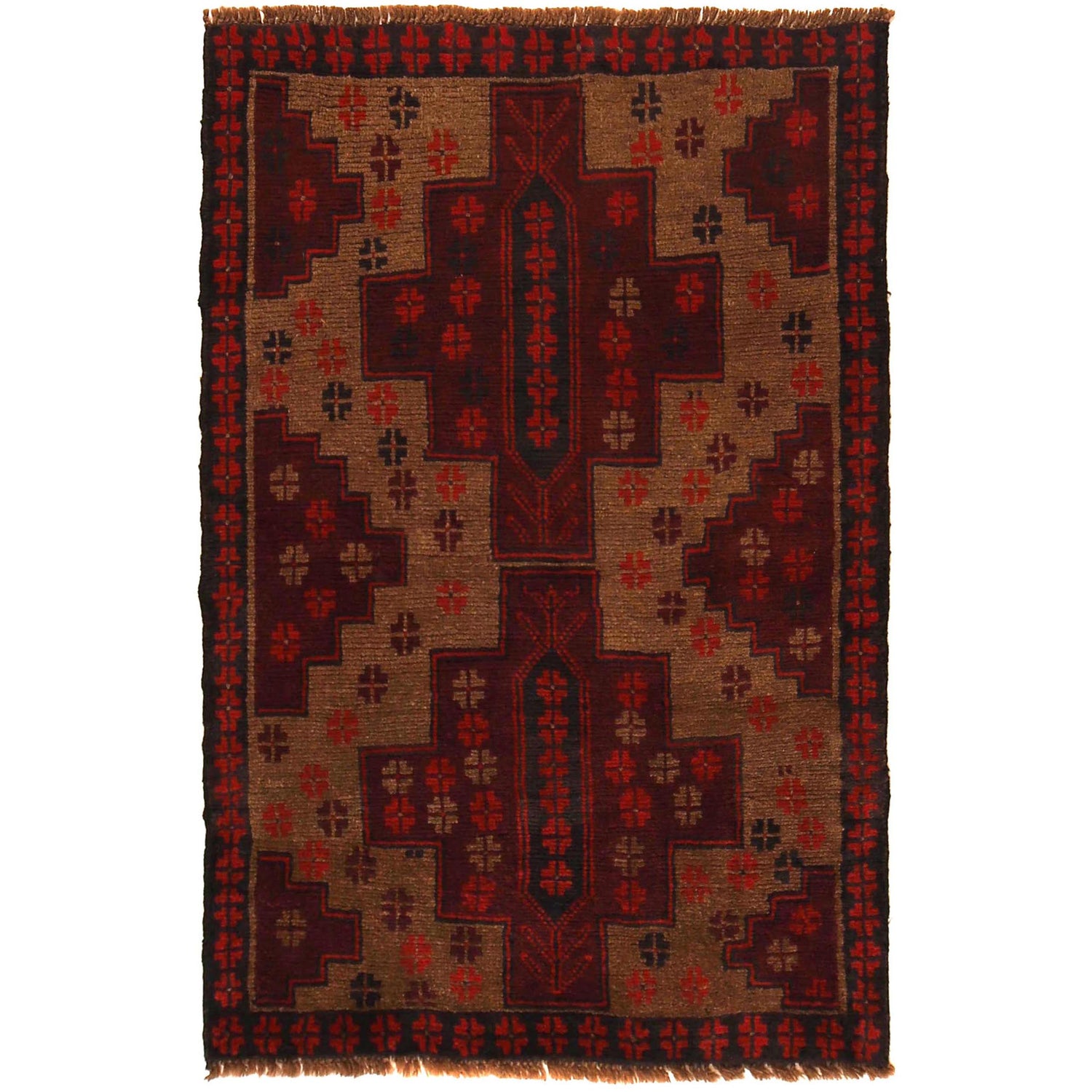 Traditional Baloch Rug 3' 0" x 4' 5" (ft) - No. W35775
