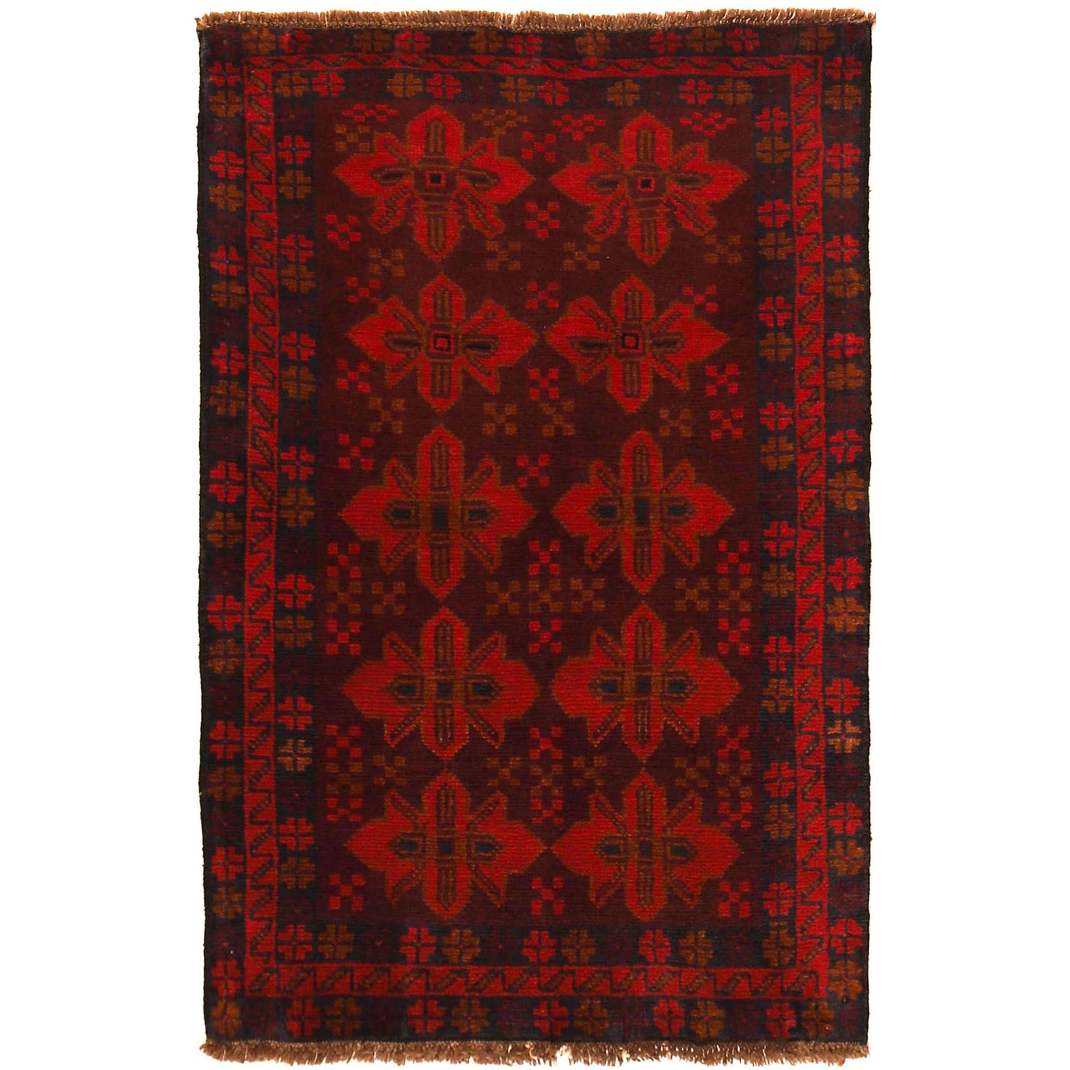 Red Color Baluchi Rug 2' 11"x 4' 7" (ft) - No. W35779