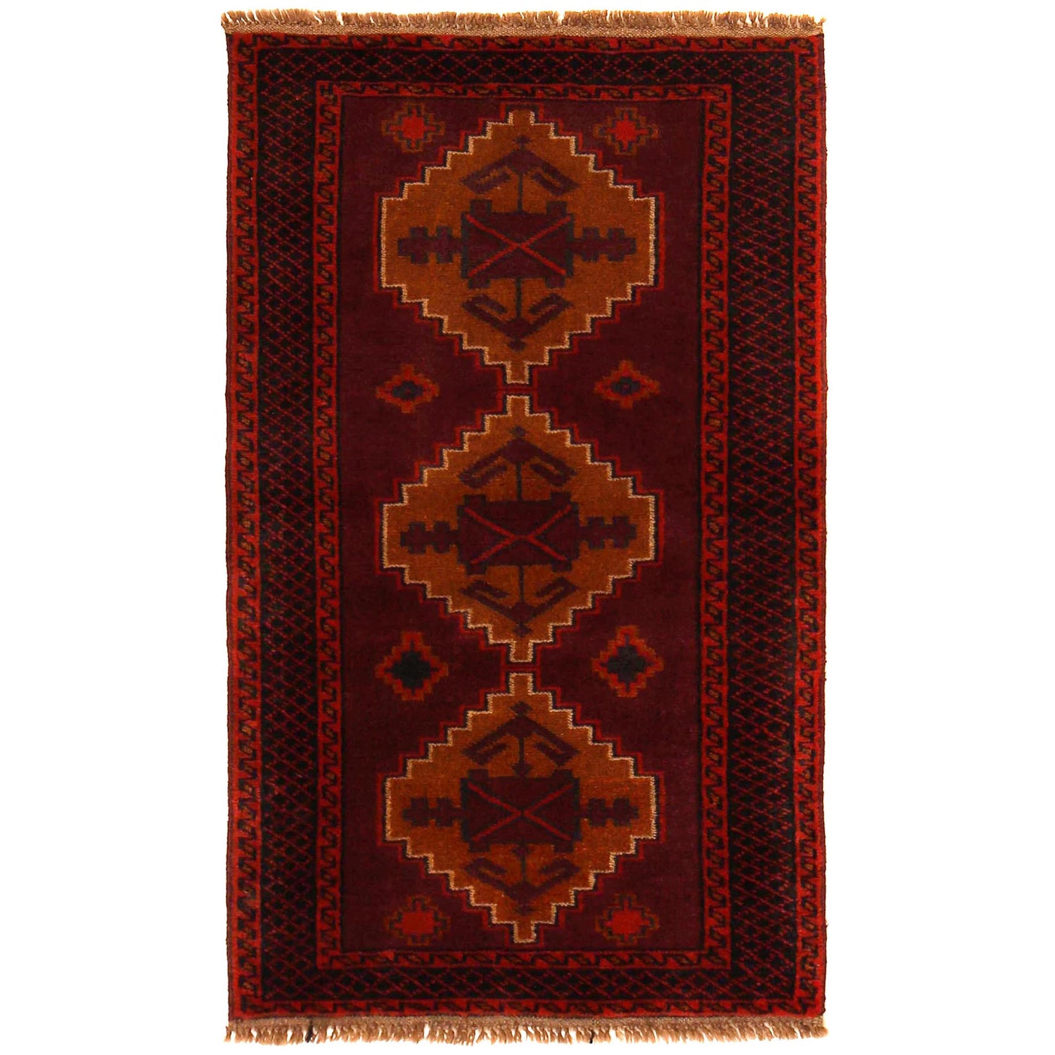 Hand Knotted Baluchi Rug 2' 10"x 4' 8" (ft) - No. W35786