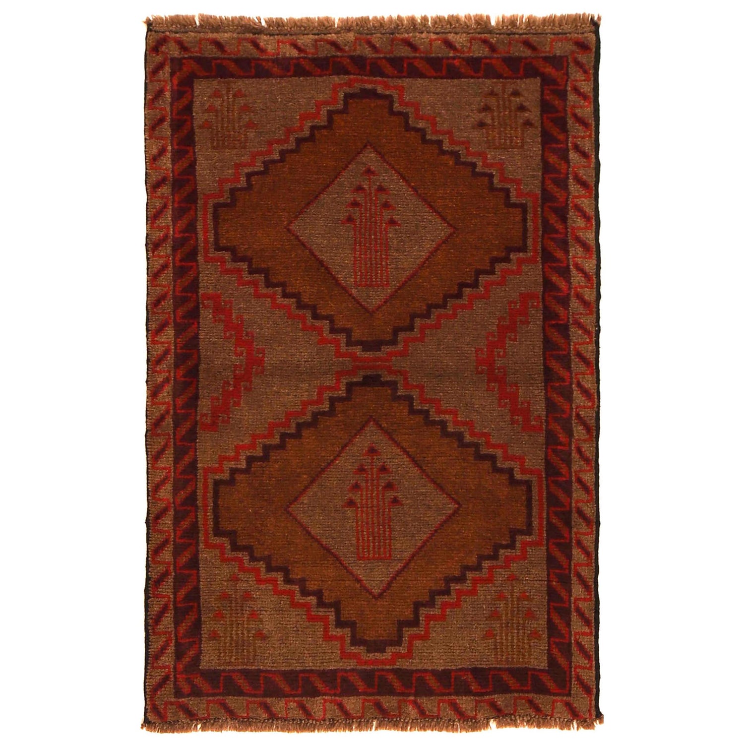 Hand Knotted Baluchi Rug 2' 9" x 4' 4" (ft) - No. W35788