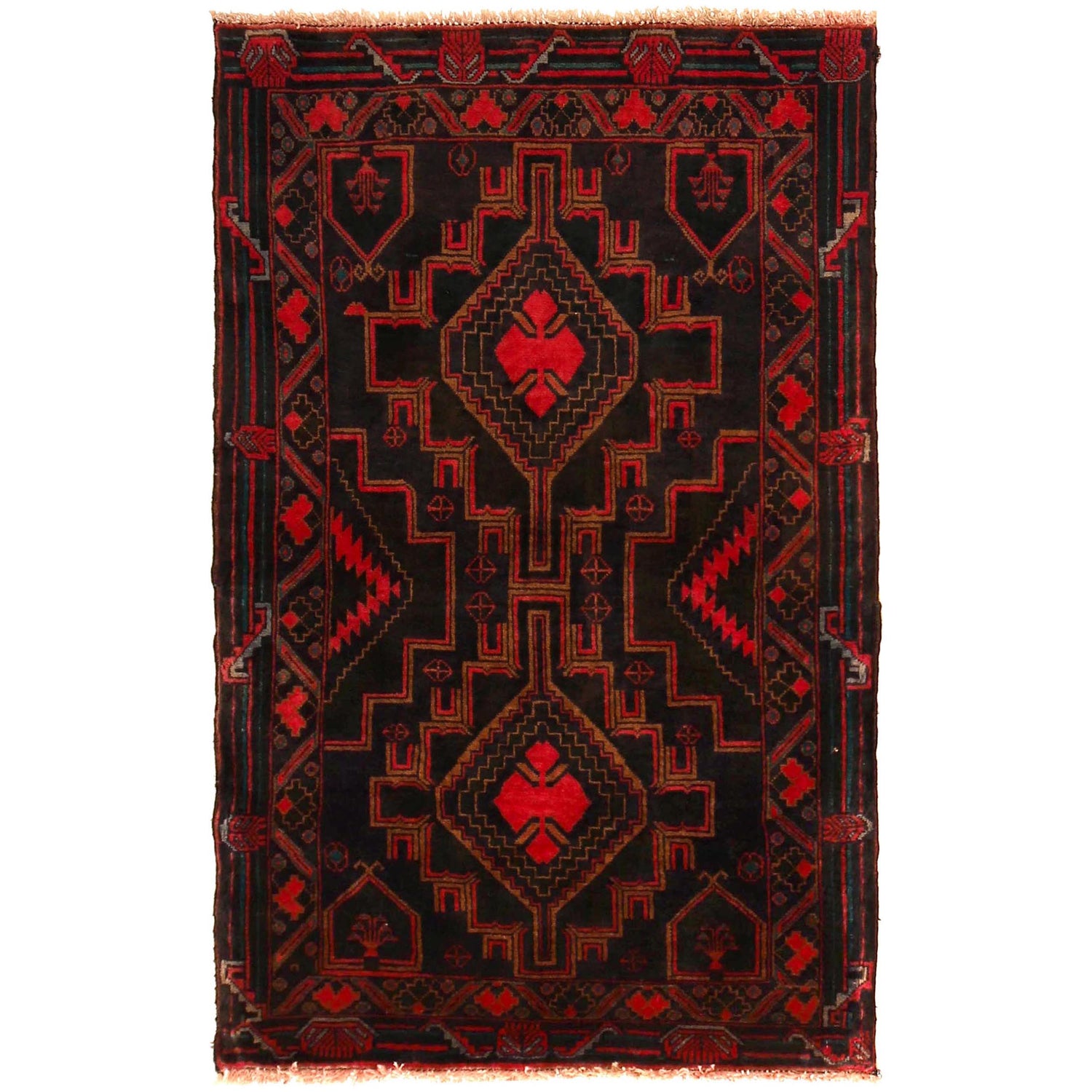 Traditional Baloch Rug 2' 11" x 4' 9" (ft) -No W35800