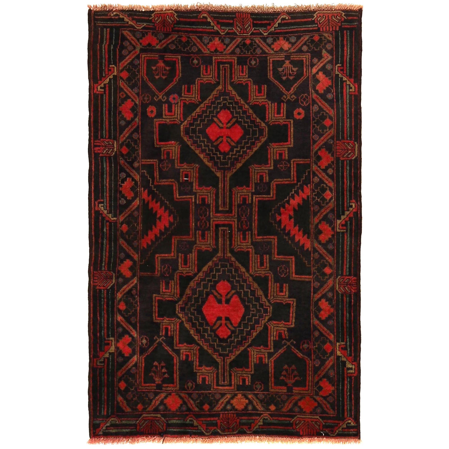 Multi Color Baluchi Rug 2' 11" x 4' 10" (ft) -No W35801