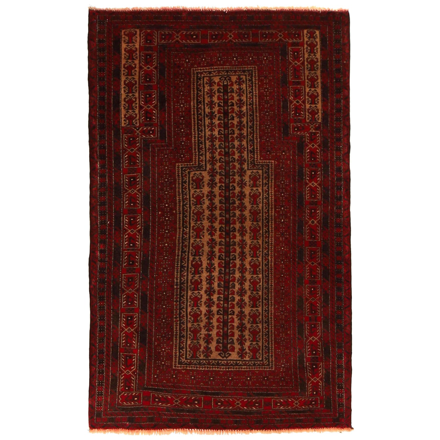Small Prayer Rug 3' 2" x 5' 1" (ft) - No. W35803