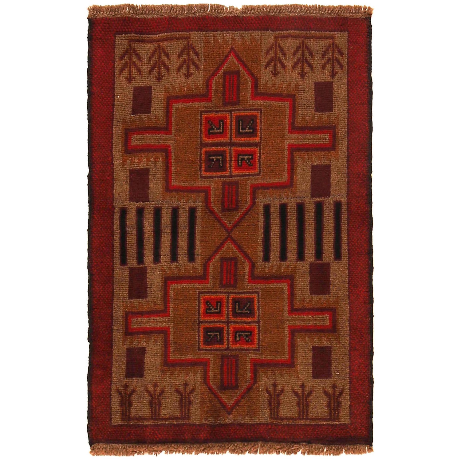 Tribal Baloch Rug 2' 9" x 4' 1" (ft) - No. W35807