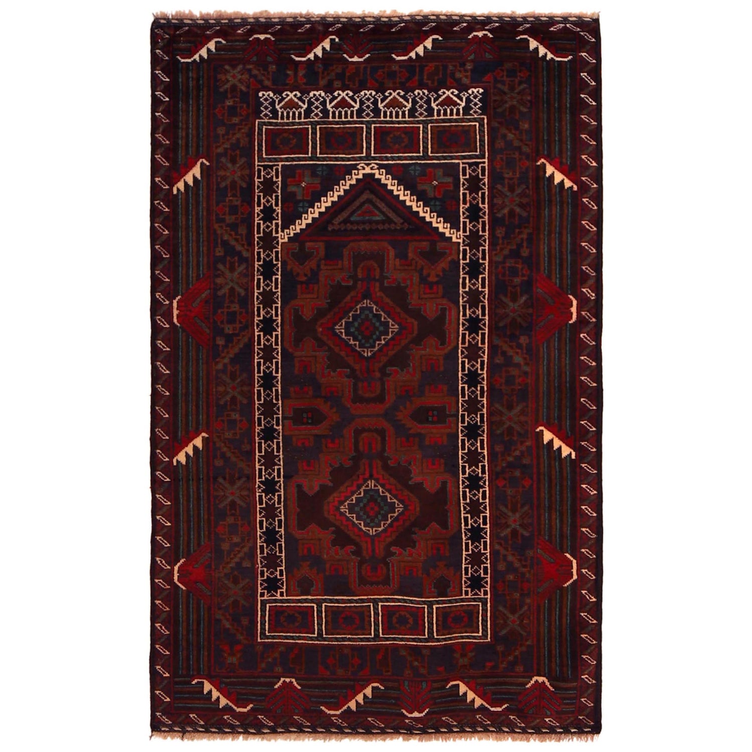 Small Prayer Rug 2' 10" x 4' 11" (ft) - No. W35892