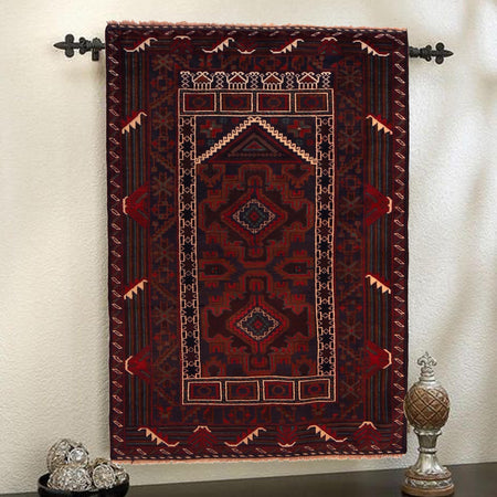 Small Prayer Rug 2' 10" x 4' 11" (ft) - No. W35892