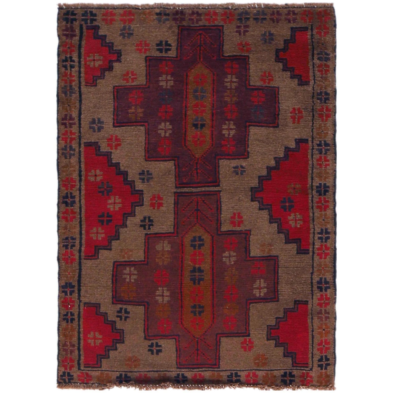 Handmade Balochi Rug 2' 11" x 4' 5" (ft) - No. W35901