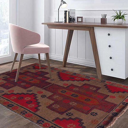 Handmade Balochi Rug 2' 11" x 4' 5" (ft) - No. W35901