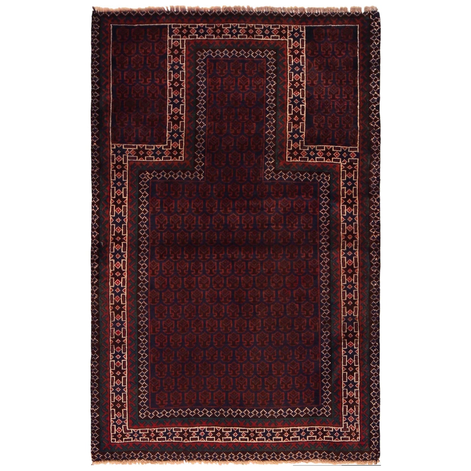 Handmade Jaye Namaz 2' 11" x 4' 7" (ft) - No. W35906