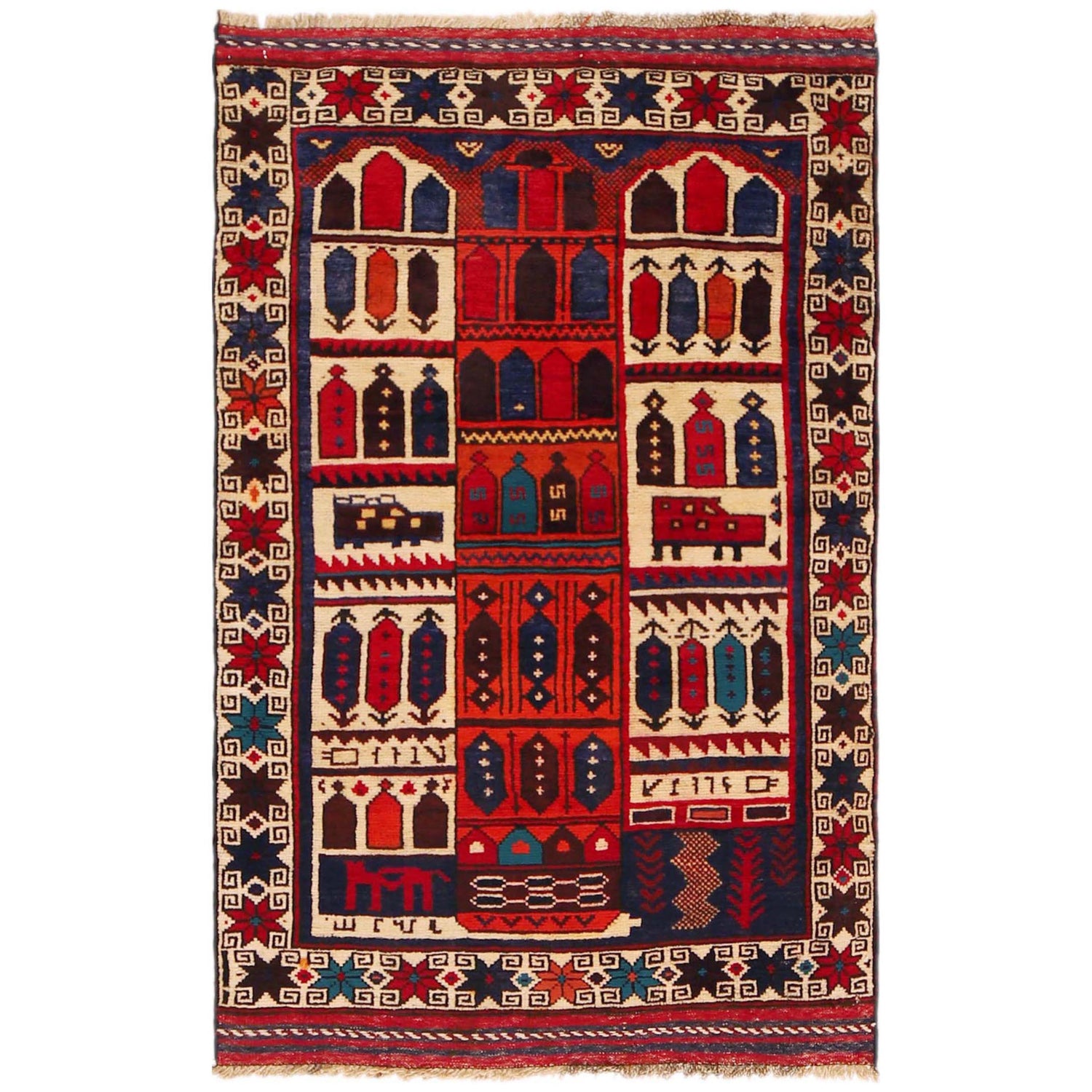 Tribal Baloch Rug 2' 11"x 4' 6" (ft) - No. W35914
