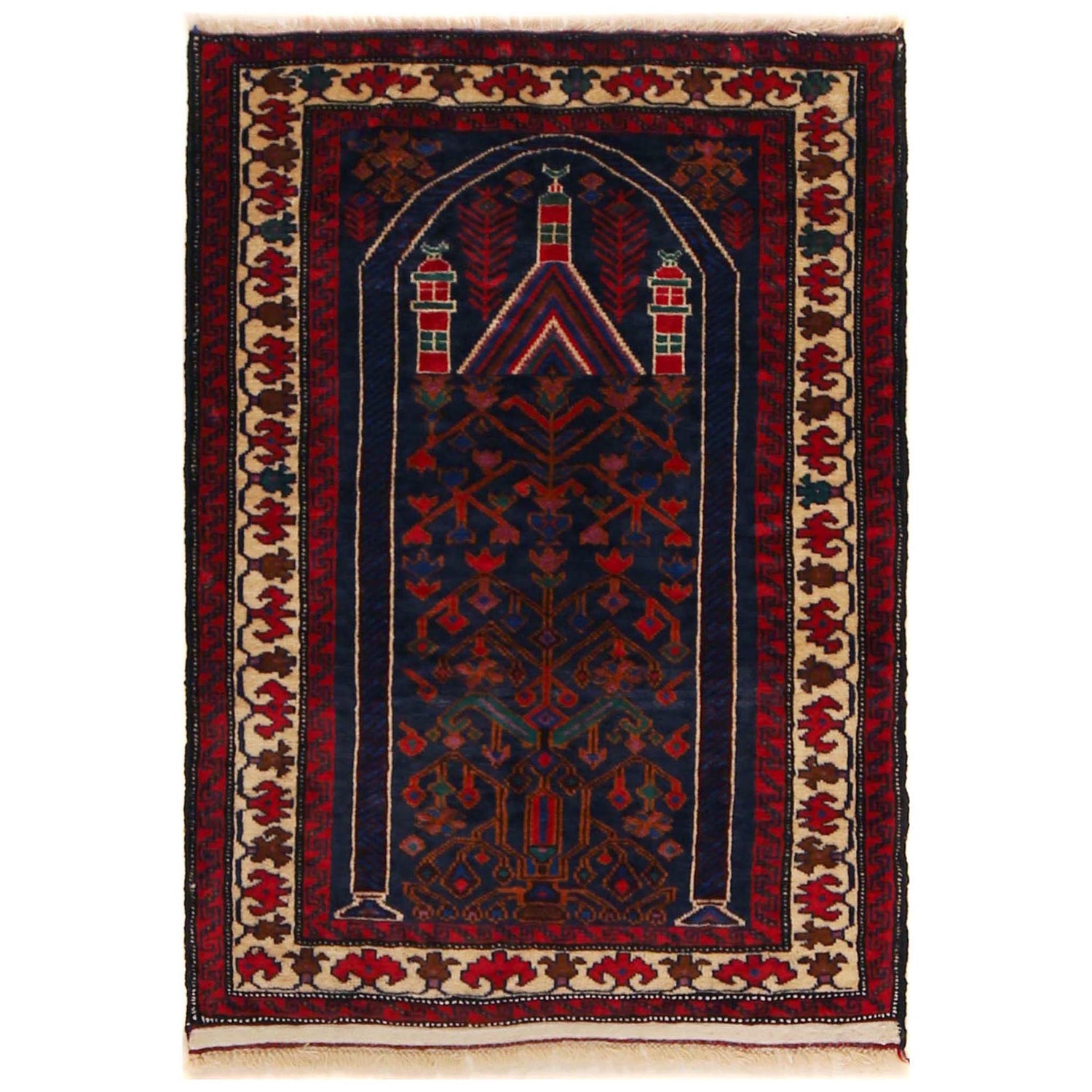 Handmade Balochi Rug 2' 6" x 3' 5" (ft) - No. W35929