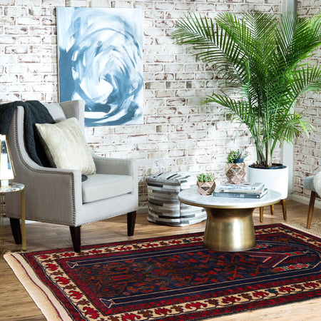 Handmade Balochi Rug 2' 6" x 3' 5" (ft) - No. W35929