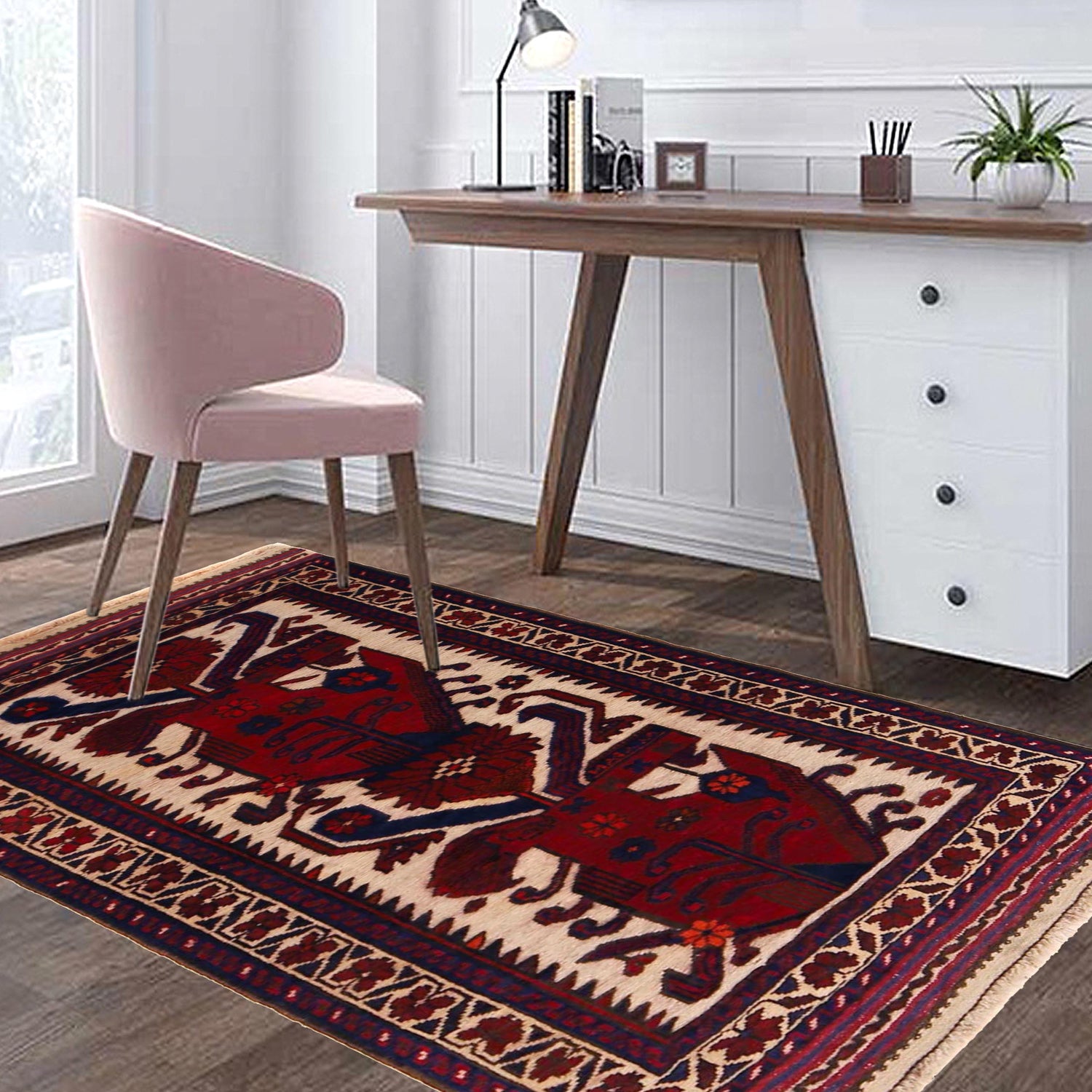Baluch Small Size Rug 2' 7" x 4' 5" (ft) - No. W35930