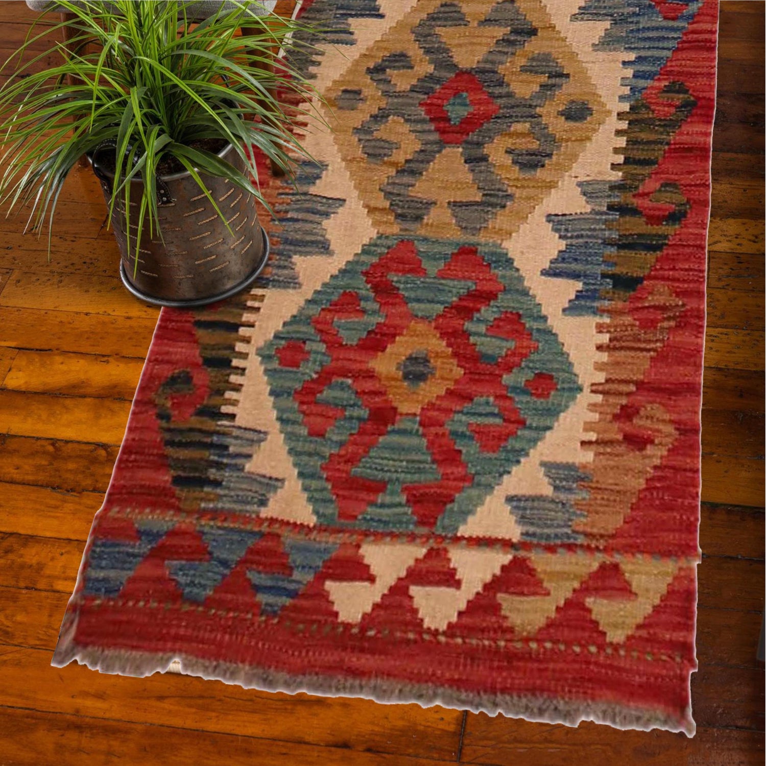 Vegetable Kilim Runner 1' 8" x 4' 11" (ft)- No. W35941