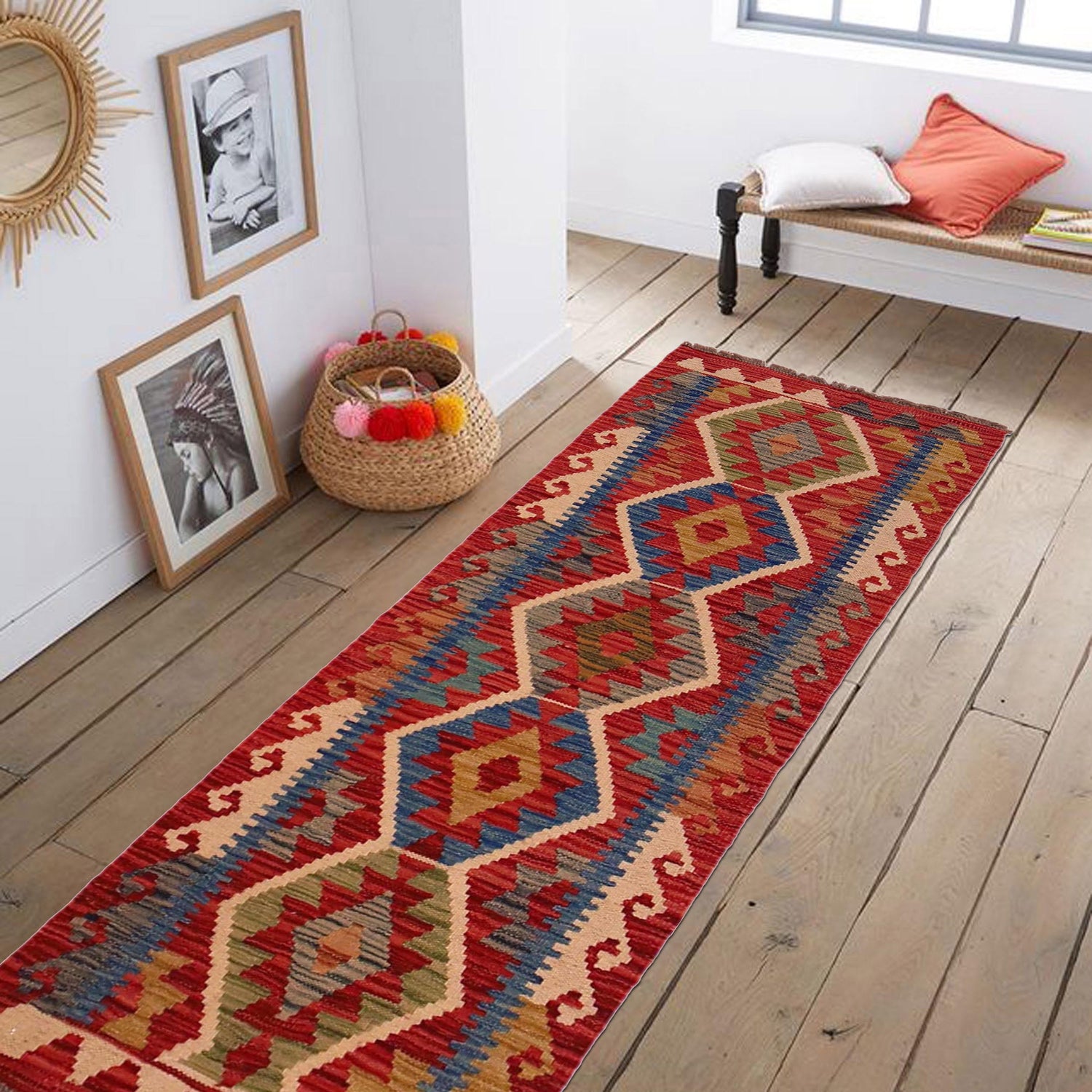 Vegetable Kilim Runner 1' 9" x 4' 9" (ft)- No. W35949