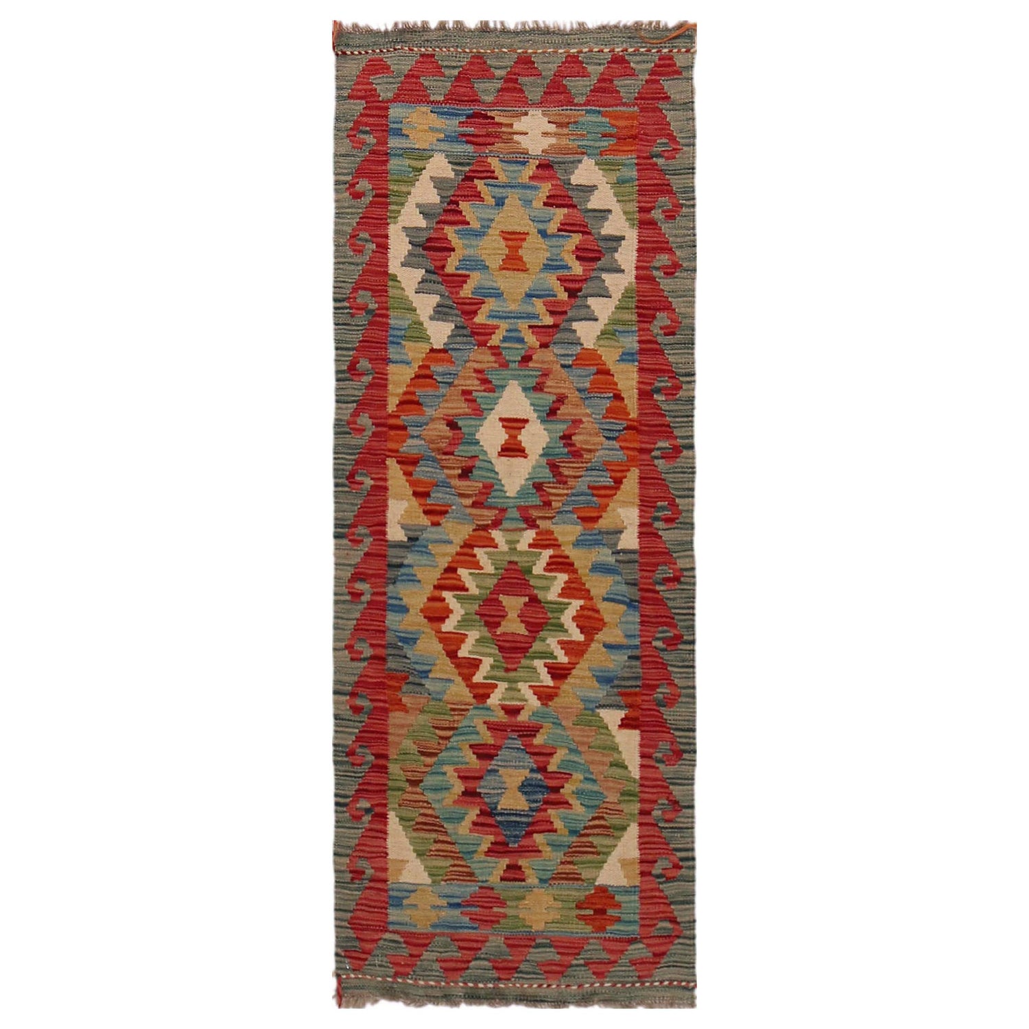 Vegetable Kilim Runner 1' 8" x 4' 8" (ft)- No. W35951