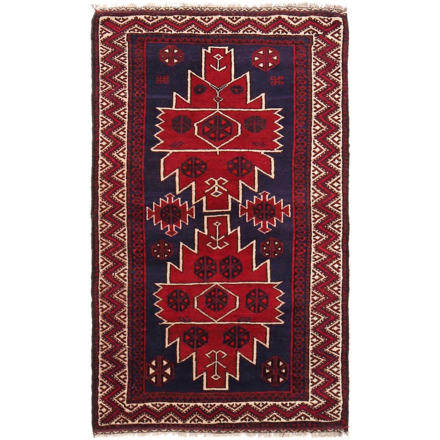 Handmade Baluchi Rug 2' 11" x 4' 9" (ft) - No. W36337