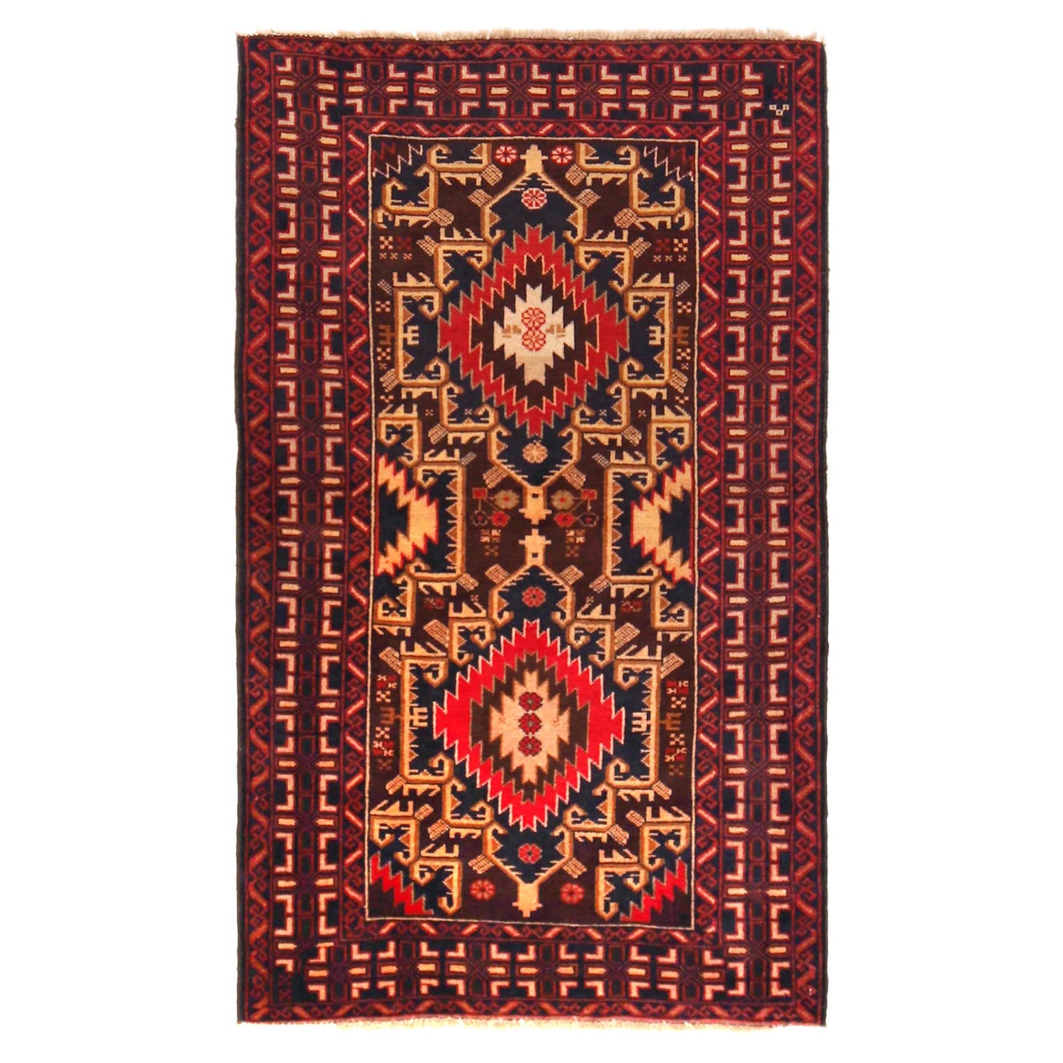 Tribal Baloch Rug 2' 10" x 4' 10" (ft) -No W36343
