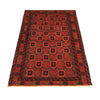 Red Color Baluchi Rug 2' 11" x 4' 10" (ft) -No W36534