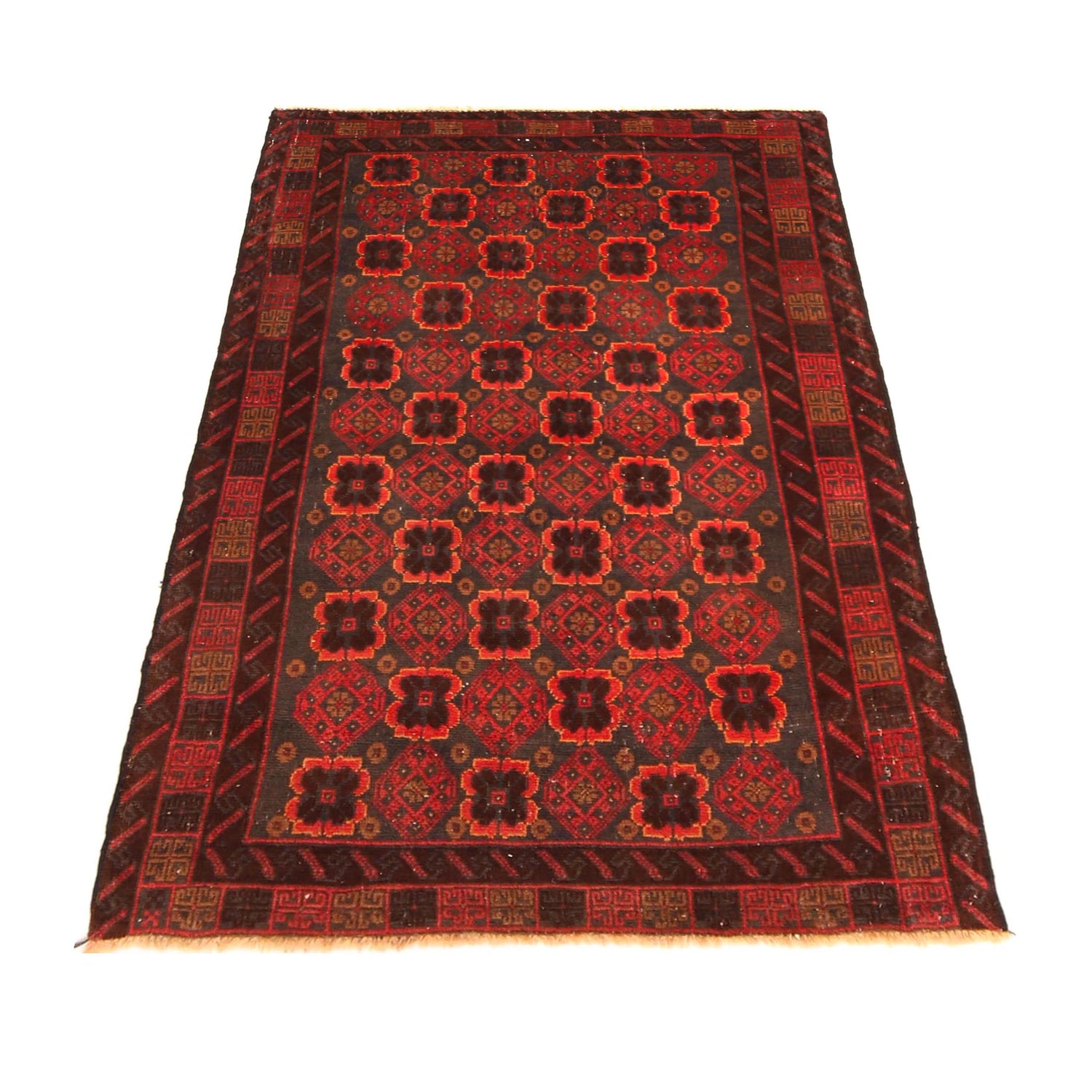 Red Color Baluchi Rug 2' 11" x 4' 10" (ft) -No W36534