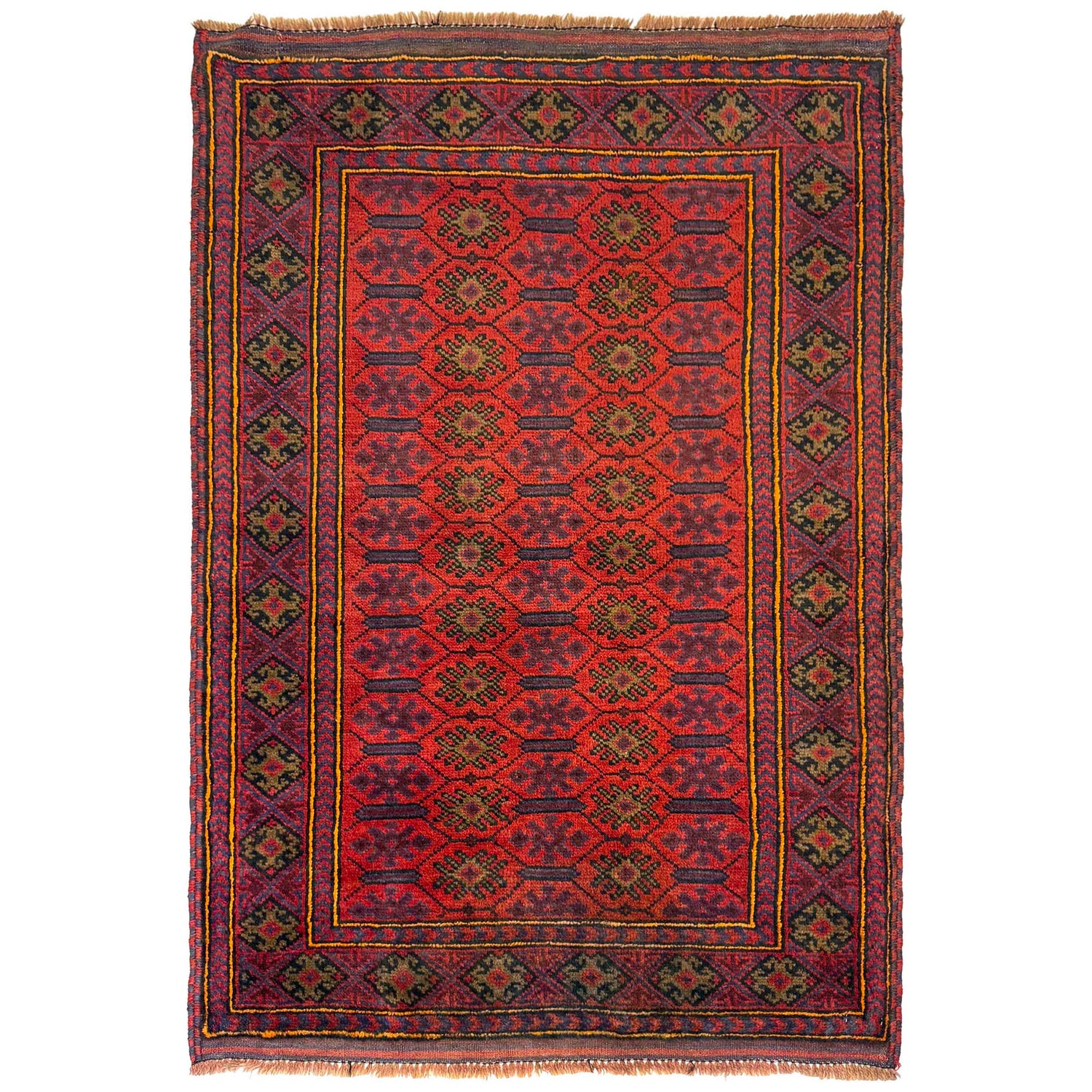 Red Color Baluchi Rug 2' 11" x 4' 3" (ft) - No. W36539