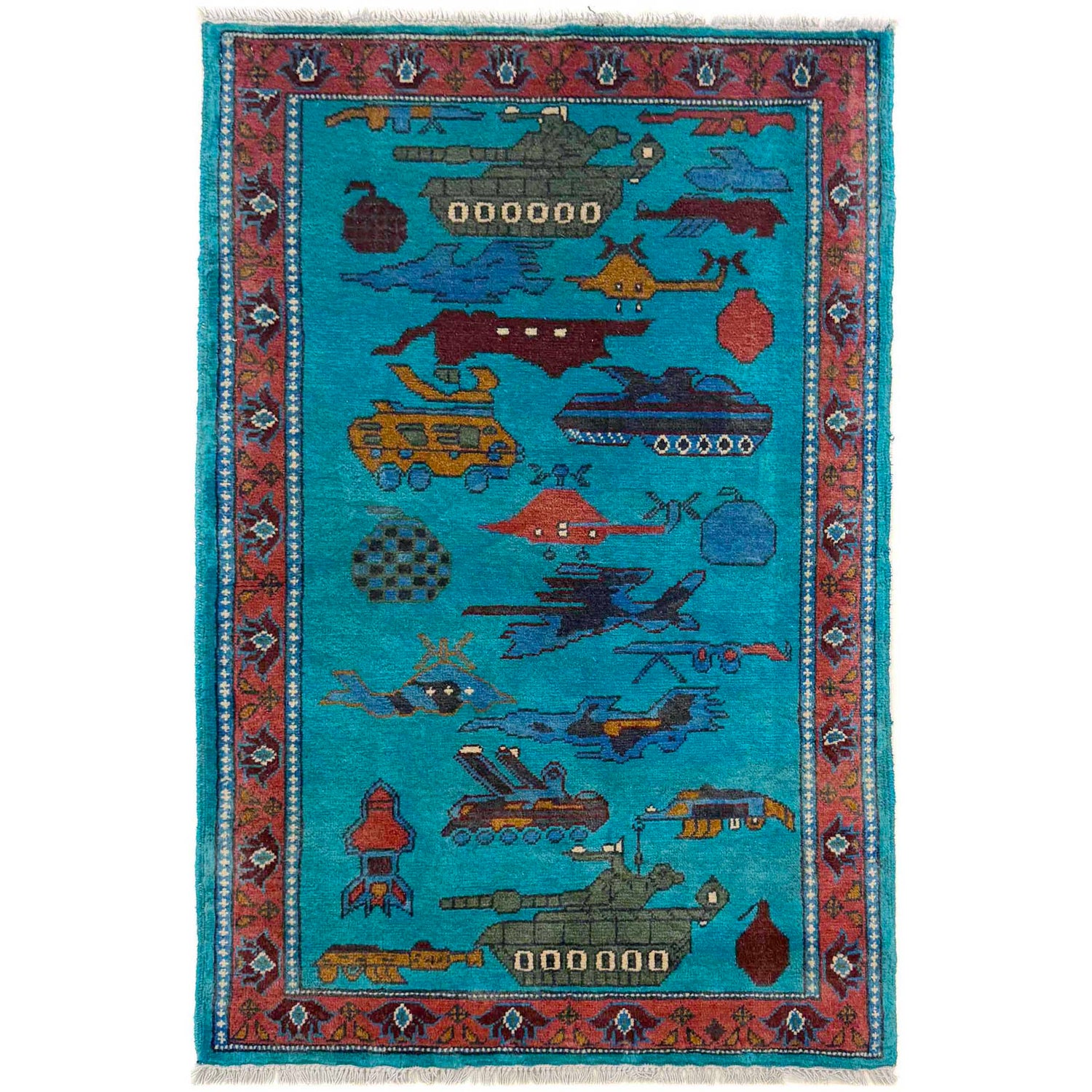 Handmade War Rug 2' 7" x 4' 2" (ft) - No. W36562