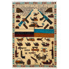 Handmade War Rug 3' 5" x 4' 10" (ft) - No. W36563