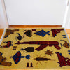 Yellow Color War Rug 1' 11" x 2' 10" (ft) - No. W36575