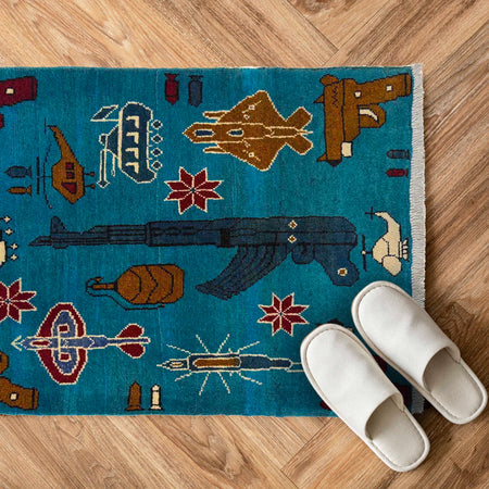 War Rug 2' 1" x 2' 11" (ft) - No. W36606