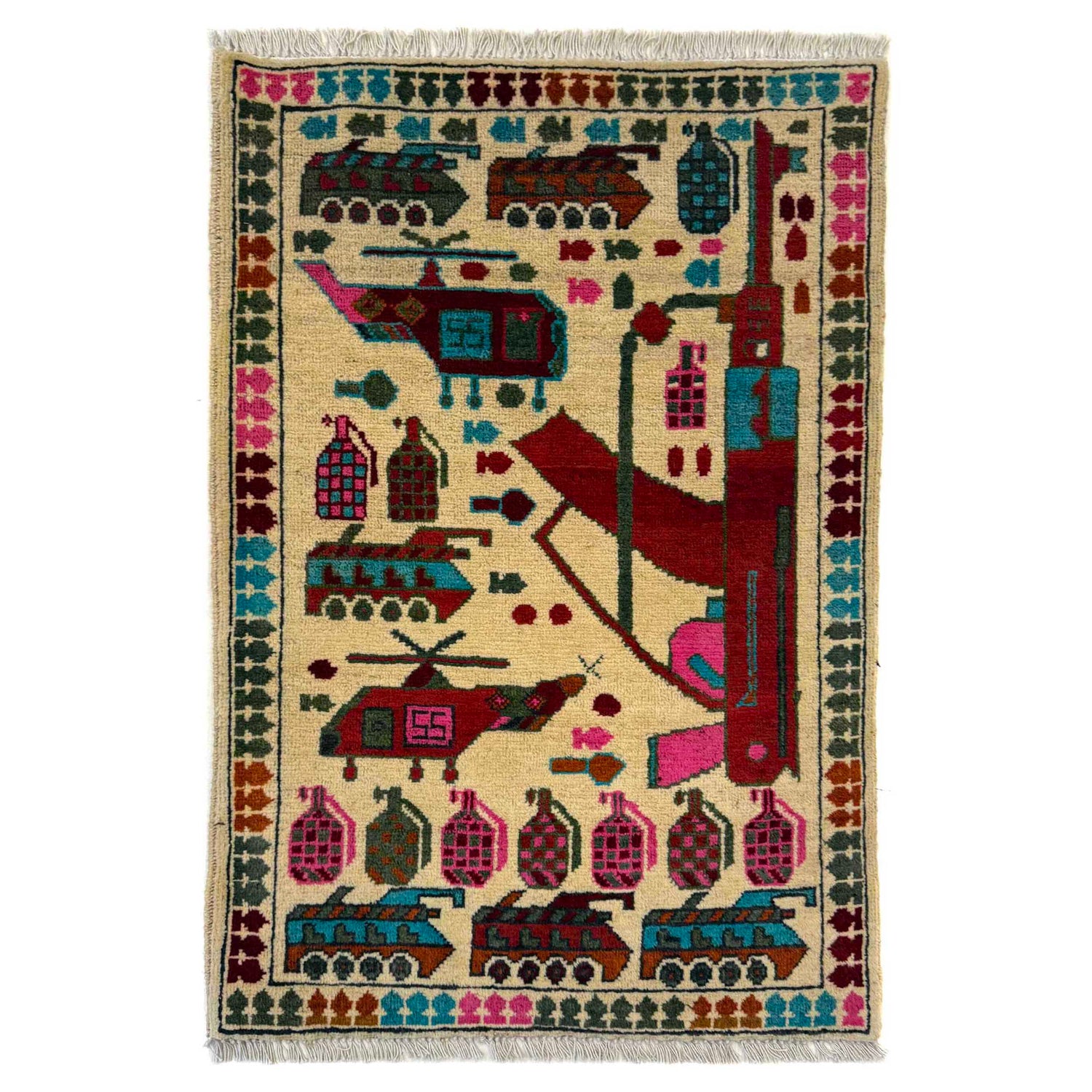 War Rug 2' 0" x 2' 11" (ft) - No. W36610