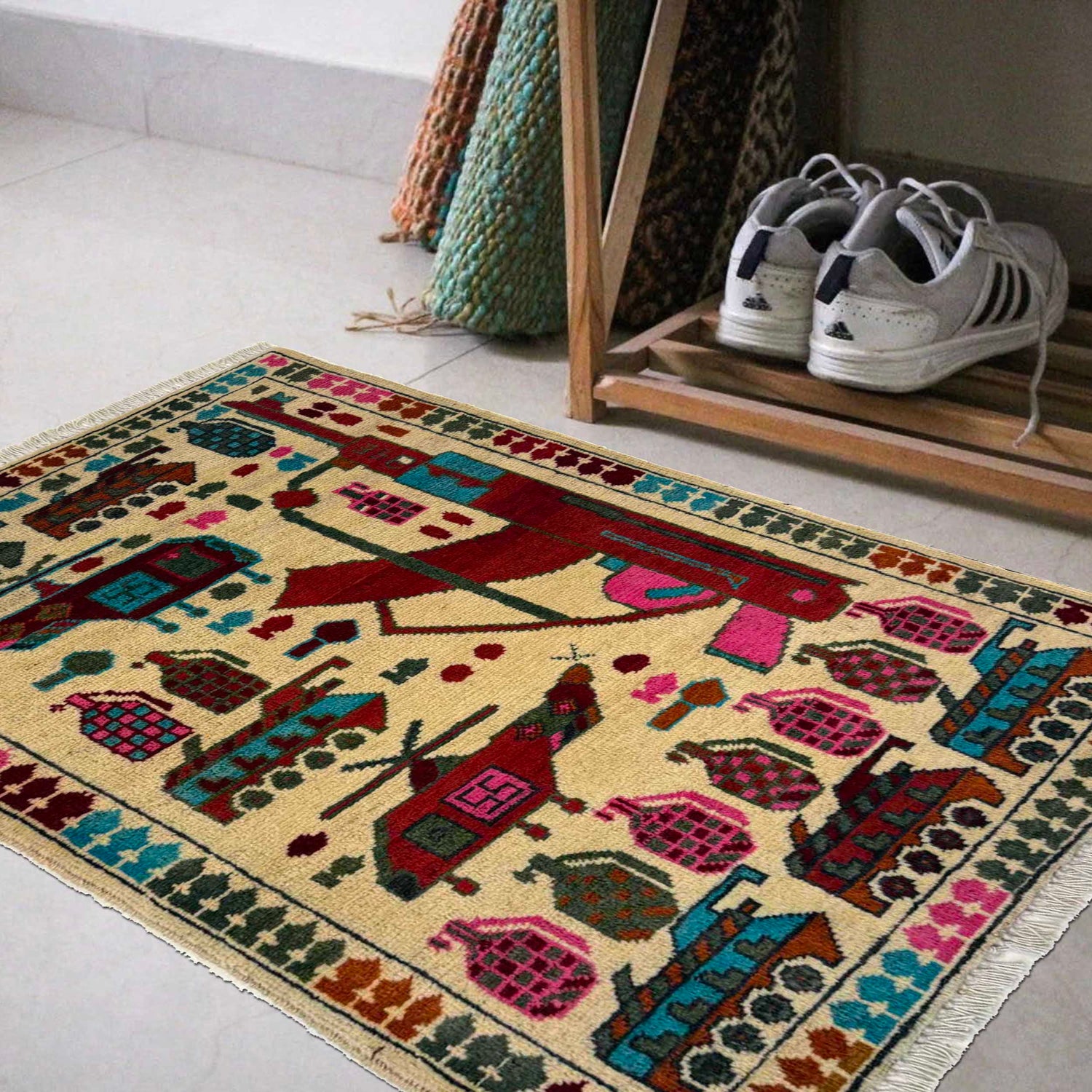 War Rug 2' 0" x 2' 11" (ft) - No. W36610