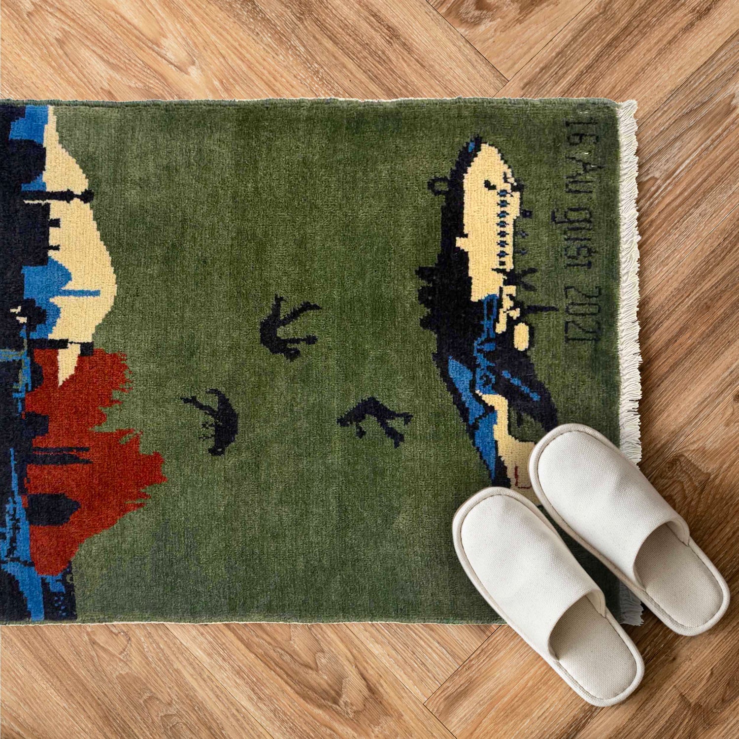 Handmade War Rug 2' 0" x 2' 9" (ft) - No. W36611