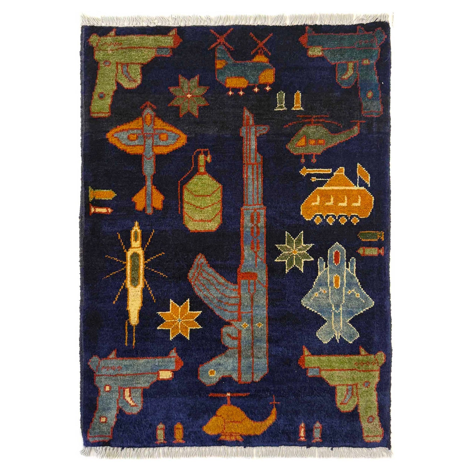 Hand Knotted War Rug 2' 1" x 2' 10" (ft) - No. W36615