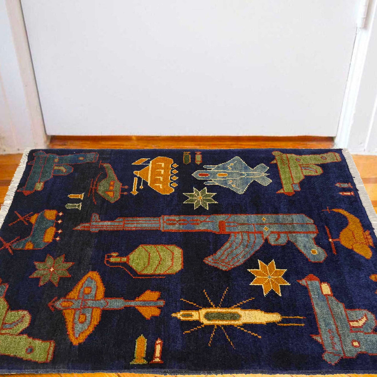 Hand Knotted War Rug 2' 1" x 2' 10" (ft) - No. W36615