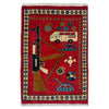 Red Color War Rug 2' 0" x 2' 10" (ft) - No. W36618