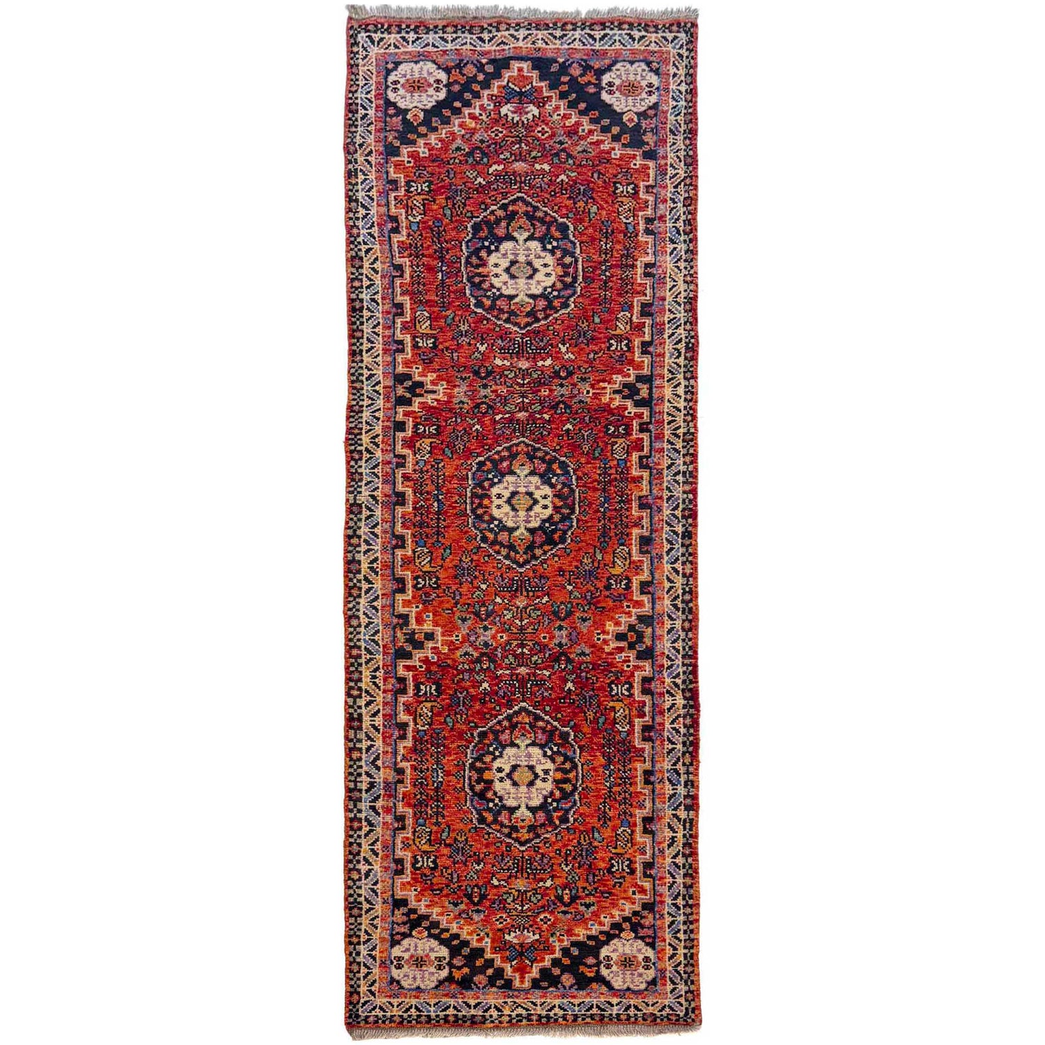 Multi Color Shirazi Runner Rug 2' 7" x 9' 10" (ft) - No. W36621