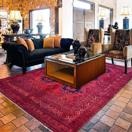 Handmade Khal Mohammadi Rug 6' 8" x 9' 2" (ft) - No. W36624