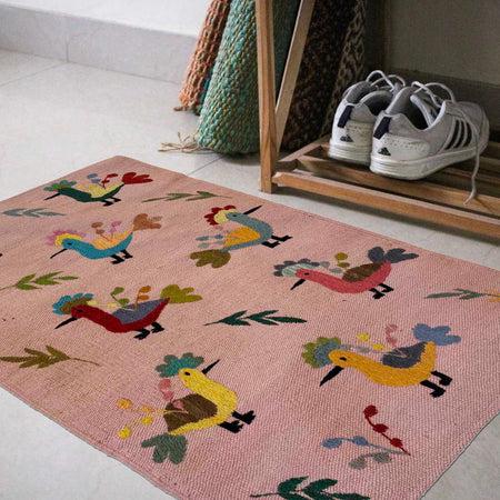 Pakistani Embroidery Kelim 2' 0" x 2' 11" (ft) - No. W36690