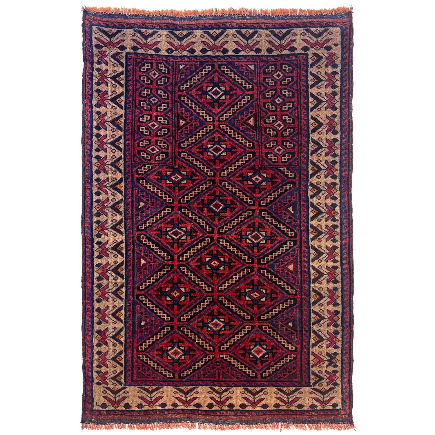 Hand Knotted Baluchi Rug 3' 1" x 4' 7" (ft) - No. W36695